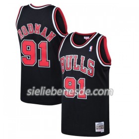 Herren NBA Chicago Bulls Trikot Dennis Rodman 91 Hardwood Classics Swingman